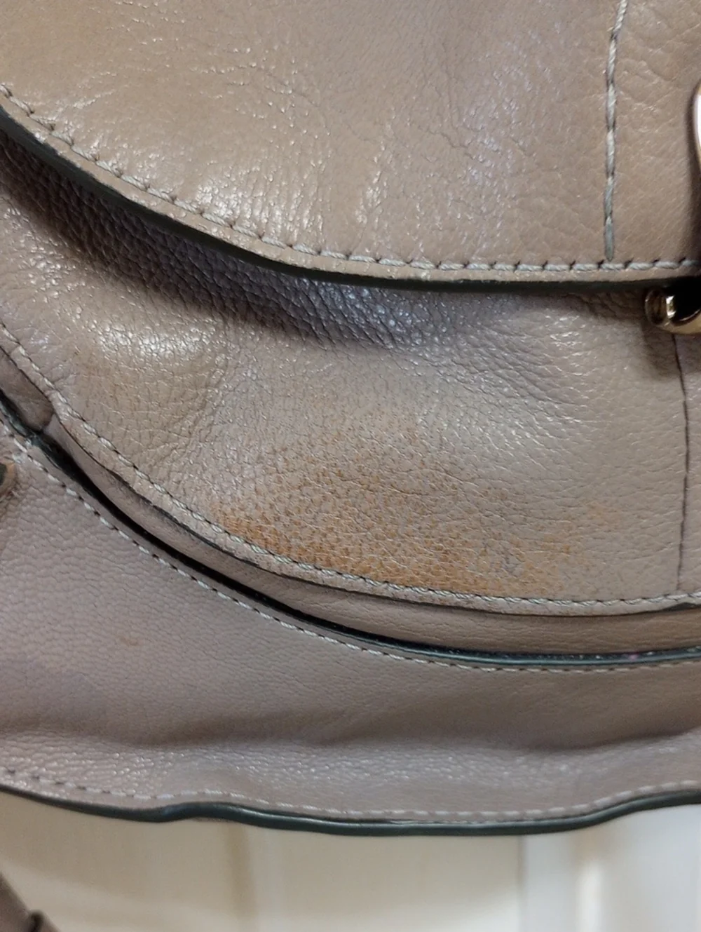 Coach Taupe Leather Hobo Bag with Gold Hardware